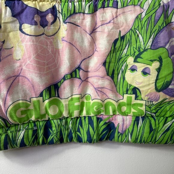 Vintage Hasbro Glo Friends 1983 Sleeping Bag Glo Worms Bugs 80s 52" x 26" - Picture 4 of 12